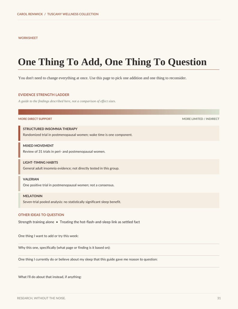 Sleep After 40 Guide | Evidence-Based Sleep Workbook | Printable PDF image 8
