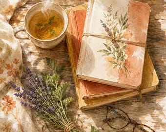 Tuscany Wellness Kit, Self Care Journal, Herb Guide, Body Workbook (Printable PDFs)