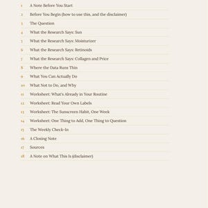Skin After 40 Guide | Evidence-Based Skincare Workbook | Printable PDF image 2