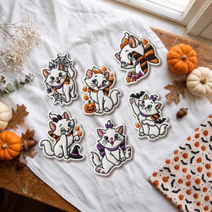 Disney Halloween Marie Patch Aristocat Iron On Embroidered Sew On Patch Spooky Season Cat Mom Gift Disney Park Outfit