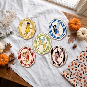 Disney Fairies Tingeling-märke, Stryk-på broderad applikation, Pixie Hollow sy-på tillbehör, 90-tals barncosplay, Disney mammapresent