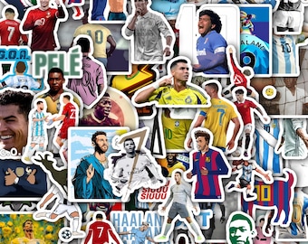 Football Goat Stickers Sheet- Decals for Laptop, Water Bottle 40 designs (4 Full Sheets)