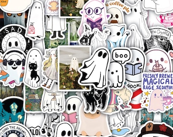 Ghost Sticker Sheet – Waterproof Vinyl Decals 40 designs (4 Full Sheets)