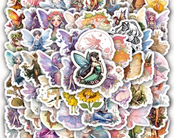 Magical Fairy Sticker Pack – Waterproof Vinyl Decals for Laptop 40 designs (4 Full Sheets)
