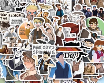Newsies Sticker Sheet - Vinyl Decals for Laptop, Water Bottle  40 designs (4 Full Sheets)