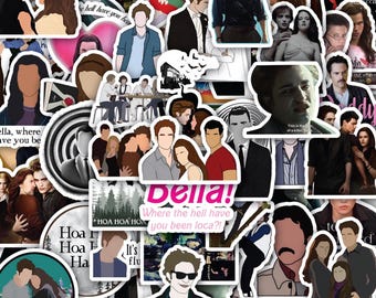 Twilight Stickers Sheet –Vinyl Decals for Laptop, Water Bottle, Gift 40 designs (4 Full Sheets)