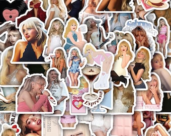 Sabrina Stickers Sheet – Vinyl Decals for Laptop, Water Bottle  40 designs (4 Full Sheets)