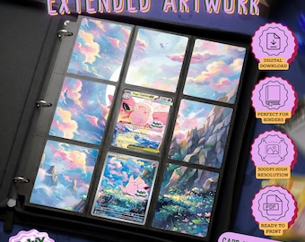 Mega Clefable ex POR 119/088 & Clefairy POR 094/088 | Extended Art Binder Display | Digital Download