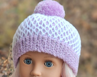 READY to SHIP Crochet Doll Hat 11-12"