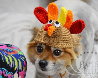 ANY Sizes/Colors Pet Turkey Hat Beanie (XXS-XXXL)