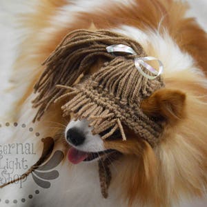 Pet Ponytail Wig Hat Beanie (XXS-XXXL) Any Colors