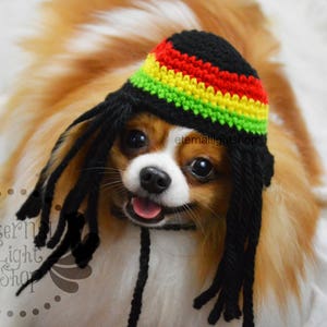 Pet Rasta Hat Beanie XXS-XXXL Any Colors Rastafarian image 1