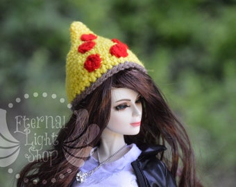 BJD/Barbie/Blythe Pizza Slice Hat (ANY DOLL Sizes)