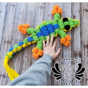 ANY COLOR Crochet Bead Pal Lizard 28"x12"