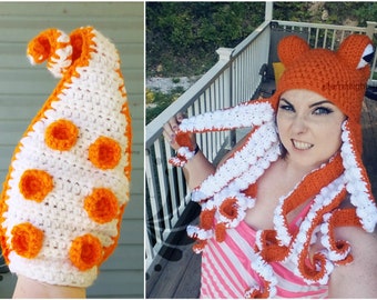 Ensemble bonnet et gants Octopus/Kraken TOUTES LES COULEURS