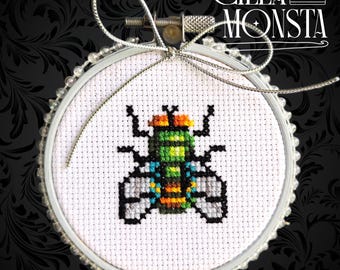 Fly Cross Stitch 3" Hoop