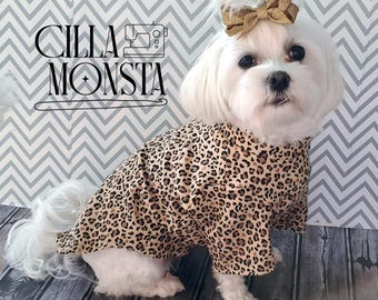 Pet Glitter Leopard Shirt (XS-XXL)