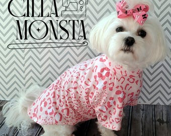 Pet Pink Leopard Shirt (XS-XXL)