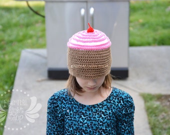 ALL SIZES/COLORS Cupcake Beanie Crochet