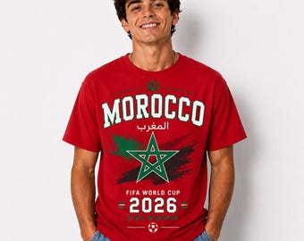 Maillot de supporter du Maroc, Coupe du Monde de la FIFA 2026, T-shirt Fierté des Lions de l'Atlas