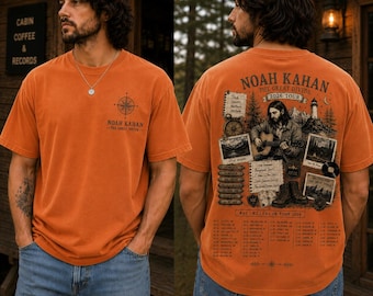 Noah Kahan T-shirt de concert The Divide Tour 2026, T-shirt graphique de musique folk