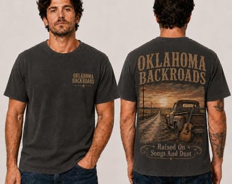 Comfort Colors Zach Bryan Oklahoma Backroads-shirt, vintage countrymuziek-T-shirt