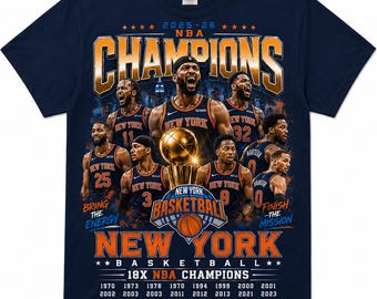 New York K Basketball Champions 2025-26 Collage Graphic Tee