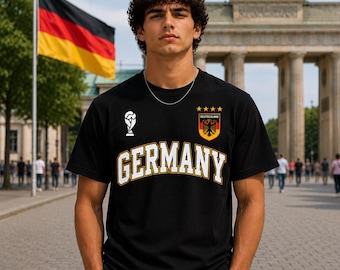 Germany Football Fan Shirt 2026, Supporter Tee, Black Deutschland World Cup Apparel