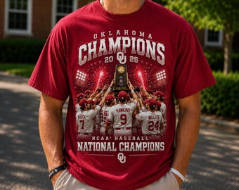 Oklahoma Sooners Baseball National Champions Shirt, NCAA 2026 Tee