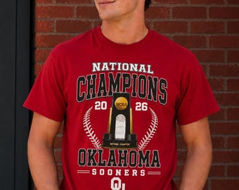 Oklahoma Sooners 2026 National Champions Baseball Tee, College World Series Fan Shirt