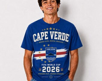 Cape Verde Soccer Fan Shirt 2026 FIFA World Cup, Cabo Verde Football Supporter Tee