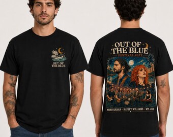 Chemise de concert Out of the Blue Festival 2027, Noah Kahan, Hayley Williams, t-shirt Mt Joy