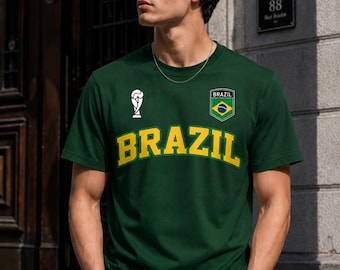Brazil Football Fan T-Shirt, World Cup Supporter Tee