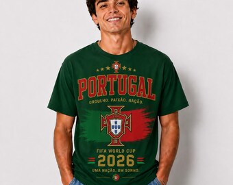 Portugal FIFA World Cup 2026 Supporter T-Shirt, Portuguese Football Pride Tee