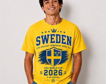 T-shirt de supporter de la Suède, T-shirt de supporter de la Coupe du monde 2026, Swedish Pride Scandinavie