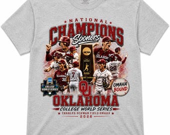 Oklahoma Sooners National Champions 2026 Baseball Shirt, College World Series Tee