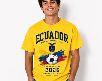 Maillot de supporter de football Équateur, t-shirt de la Coupe du Monde de la FIFA 2026, maillot de supporter de football National Pride