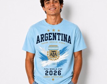 T-shirt des supporters de la Coupe du monde Argentine 2026, T-shirt de football Argentine Vamos