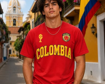 Colombia Soccer Fan Shirt, 2026 Football Supporter Tee, Yellow Match Day