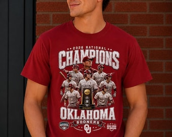 Oklahoma Sooners 2026 Baseball National Champions Tee, NCAA College World Series Fan Shirt