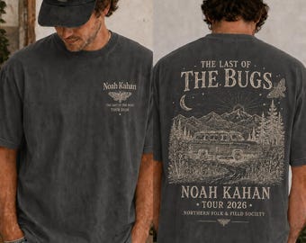 Noah Kahan The Last of the Bugs Tour 2026 Concert Shirt, Vintage Folk Music Tee