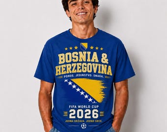 Maillot de supporter de Bosnie-Herzégovine, t-shirt Coupe du Monde de la FIFA 2026