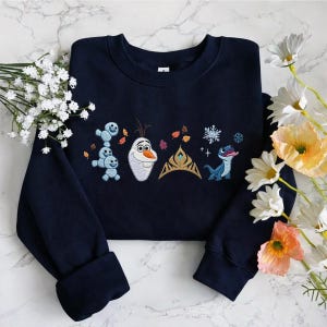 Embroidered Frozen Olaf Bruni Baby Tee, Vintage Retro Movie T-shirt, Disney Fan Gift Sweatshirt, Theme Park Outfit. image 4