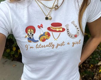 Embroidered Jessie Cowgirl Love Baby Tee, Retro Disney Western T-shirt, Trendy Gen Z Women Sweatshirt, Vintage Theme Park Vacation Gift