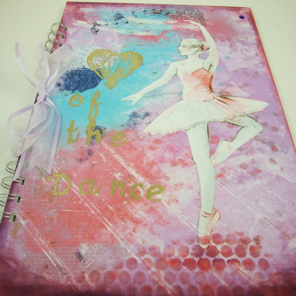 Scrapbook Album, Large A4, Ballet Dancer, Art Journal, Mixed Media, Scrapbooking, Musical, Ballet Dancing, Can Be Personalised, Memory Book