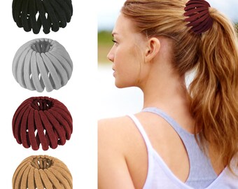 Bird Nest Magic Hair Clip, Expandable Hair Bun Maker, Ponytail Holder, Easy Updo Hair Accessory for Women, Thin Thick Curly Hair
