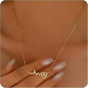 18K Gold Plated Pendant Necklace for Women, Dainty Leaf Shell Conch Necklace, Sun Moon Star Butterfly Heart Dolphin Necklace, Trendy