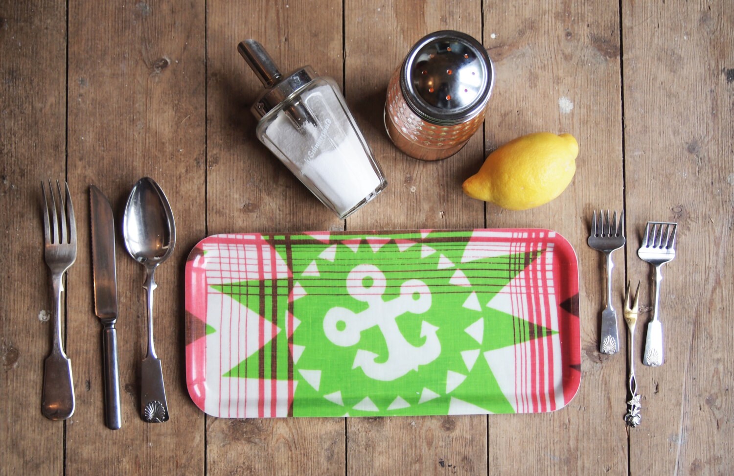 Plateau Nautique de Service et Condiment en Bois