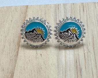California Earrings S925 Sterling Silver Stud Earrings Handmade Hypoallergenic Tiny Silver Studs Dainty Daily Jewelry Gift For Her