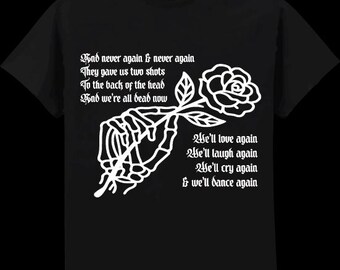 And Never Again T-Shirt - Gothic Deathcore Band Tee | Unisex Alternative Streetwear